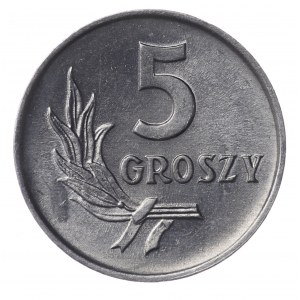 Poland, communist Poland, 5 pennies 1965
