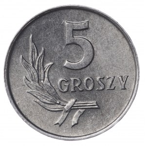Poland, communist Poland, 5 pennies 1960