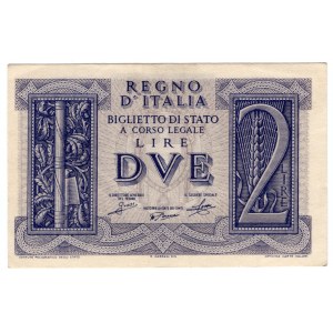 Włochy, 2 lire 1939