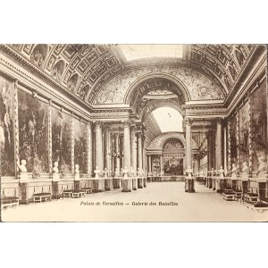 Widokówka vintage: Wersal (Galerie des Batailles), 1913