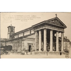 Widokówka vintage: Kościół Saint-Germain-en-Laye (Paryż), 1924