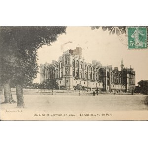 Widokówka vintage: Zamek w Saint-Germain-en-Laye (Paryż), 1908