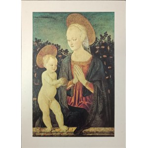 Pocztówka z reprodukcją: Maestro di Pratovecchio, Matka Boska z dzieciątkiem, Zamek królewski na Wawelu