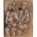 Franciszek Starowieyski (1930 Bratkówka k. Krosna - 2009 Warszawa), Eine kleine Schweimerei zwischen Elteren Leuten, 1985