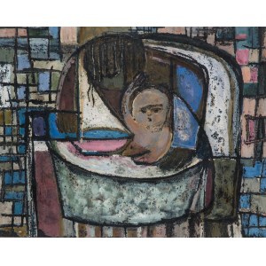 Halina Wrzeszczynska (1929-2018), Woman bathing a child