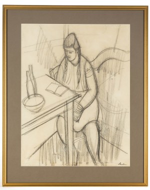 Zygmunt Landau (1898 Łódź - 1962 Tel Aviv), Kobieta przy stole