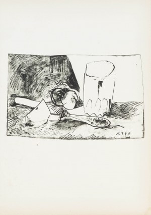 Pablo Picasso (1881 Malaga - 1973 Mougins), Pommes, veres et couteau, 1947