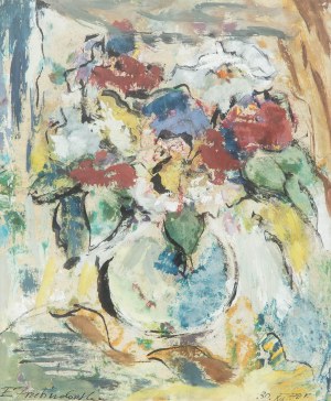 Ewa Przebindowska (ur. 1944), Kwiaty w wazonie, 1970 r.