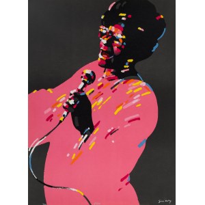 Waldemar Swierzy (1931 Kattowitz-2013 Warschau), Ella Fitzgerald, aus der Serie Great Jazz People, 1988