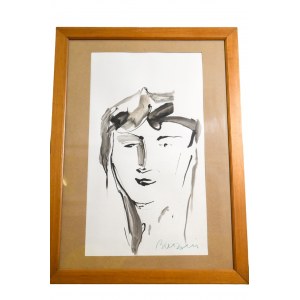 Luigi Benzoni, disegno su carta raffigurante volto