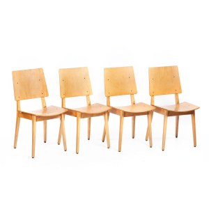 Zestaw czterech krzeseł, lata 60. XX w.