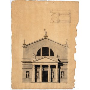 Architetto neoclassico italiano, Architectural study for the front of a church