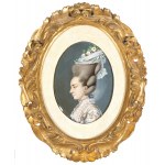 Carl Friedrich Holtzmann, a) Profile portrait of a gentlewoman with cap; b) Profile portrait of a young gentlewoman with earrings and necklace. Pair of miniatures