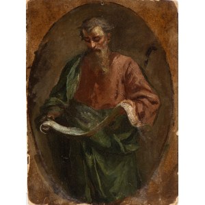 Artista bolognese, XVIII secolo, Figure of a prophet with scroll