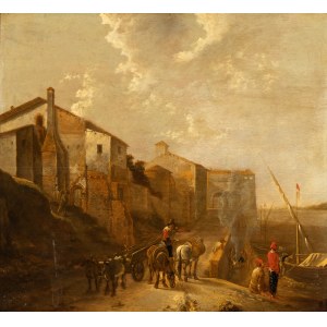 Jan Dirksz Both, View of the Ripa Grande in Rome