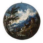 Antonio Francesco Peruzzini, Series of four roundels depicting river landscapes with figures and buildings