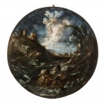 Antonio Francesco Peruzzini, Series of four roundels depicting river landscapes with figures and buildings