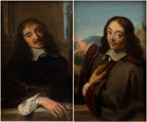 Philippe de Champaigne, a) Portrait of François Mansart; b) Portrait of Claude Perrault. Pair of paintings