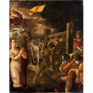Artista veneziano, fine XVI - inizio XVII secolo, The Martyrdom of Saint Catherine of Alexandria