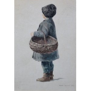Jozef RAPACKI (1871-1929), Boy with a Basket, 1916