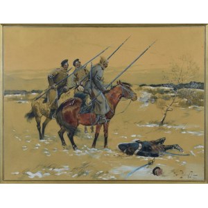 Jan PERDZYŃSKI (1869-1902), Cossack patrol, 1896