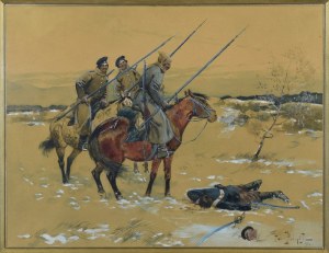 Jan PERDZYŃSKI (1869-1902), Patrol kozacki, 1896