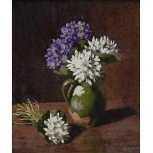 Mieczyslaw REYZNER (1861-1941), Flowers in a green pitcher, 1931