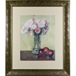 Stanislaw RYDYGIER (1872-1943), Pink asters and apples