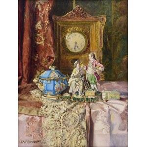 Lea REINHART (1877-1970), Still life with a clock