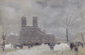 Ben KOSA, XX w., Widok na Notre Dame w Paryżu
