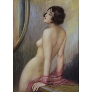 Henryk SZADKOWSKI, 20th century, Nude in front of a mirror