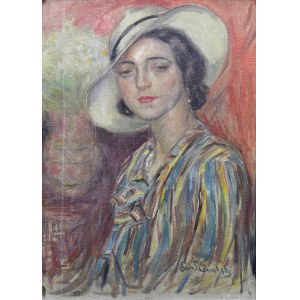 Leon KOWALSKI (1870-1937), Portret kobiety w kapeluszu