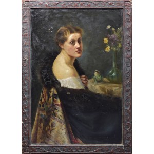 Painter unspecified, 19th / 20th century, In anticipation - Portrait of a woman