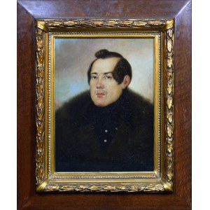 Painter unspecified, Russian (?), 19th century, Portrait of a man in black