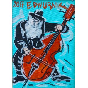 Edward Dwurnik (1943 - 2018), Contrabassist, 2017
