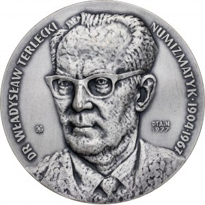 medal WŁADYSŁAW TERLECKI-NUMIZMATYK, 1978, srebro Ag, masa rzeczywista: 179 g