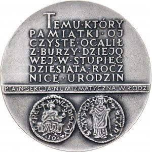 medal EMERYK HUTTEN CZAPSKI, 1978, srebro Ag, masa rzeczywista: 153 g