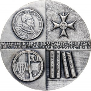 medal STANISŁAW NIEWITECKI 1904-1969 , 1980, srebro Ag, masa rzeczywista: 160 g, niski nakład 20 sztuk