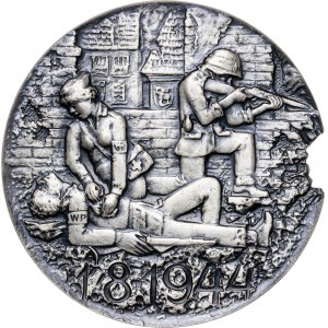 medal POWSTANIE WARSZAWSKIE, 1981, srebro Ag, masa rzeczywista: 172 g, niski nakład 20 sztuk