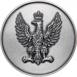 medal POWSTANIA ŚLĄSKIE - ZA POLSKI ŚLĄSK, medal wznowiony w 1983 roku (pierwotne bicie z 1982 roku zawierało 15 sztuk w srebrze), srebro Ag, masa rzeczywista: 187 g, nakład z 1983 roku: 5 sztuk