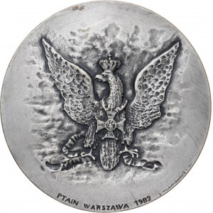 medal GEN. BRONI WŁADYSŁAW SIKORSKI, 1983, srebro Ag, masa rzeczywista: 181 g, bardzo niski nakład: 15 sztuk