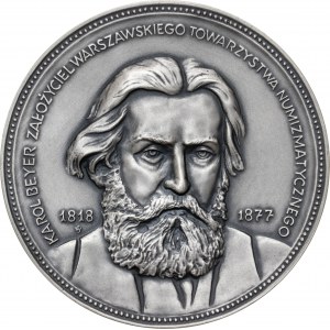 medal KAROL BEYER, 1984, srebro Ag, masa rzeczywista: 128 g, średnica 70 mm, nakład: 30 sztuk