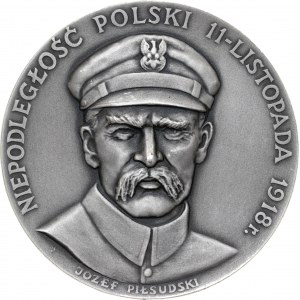 medal NIEPODLEGŁOŚĆ POLSKI, 1985, srebro Ag, masa rzeczywista: 148 g, nakład: 20 sztuk