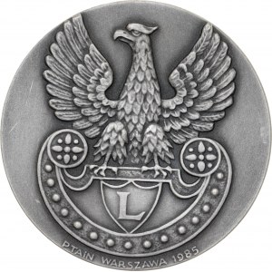 medal NIEPODLEGŁOŚĆ POLSKI, 1985, srebro Ag, masa rzeczywista: 148 g, nakład: 20 sztuk