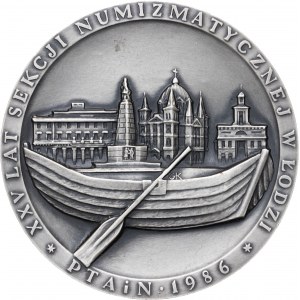 medal KAZIMIERZ STRONCZYŃSKI, 1986, srebro Ag, masa rzeczywista: 148 g, nakład: 100 sztuk
