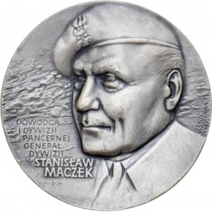 medal GENERAŁ STANISŁAW MACZEK, 1987, srebro Ag, masa rzeczywista: 162 g