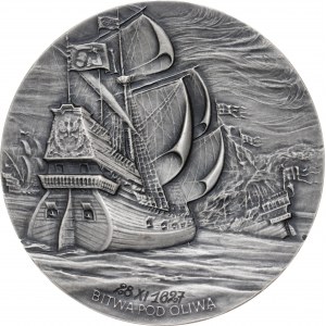 medal BITWA POD OLIWĄ, 1988, srebro Ag, masa rzeczywista: 155 g, nakład: nieznany