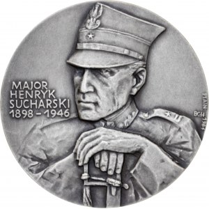 medal MAJOR HENRYK SUCHARSKI, 1984, srebro Ag, masa rzeczywista: 155 g, nakład tylko: 11 sztuk