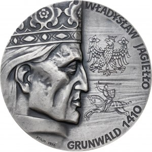 Medal GRUNWALD 1410, 1986, srebro Ag, masa rzeczywista: 139 g
