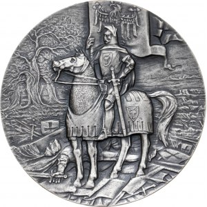Medal GRUNWALD 1410, 1986, srebro Ag, masa rzeczywista: 139 g